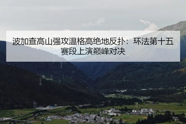 波加查高山强攻温格高绝地反扑：环法第十五赛段上演巅峰对决